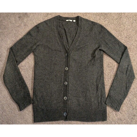 Uniqlo Sweaters - Uniqlo Wool Alpaca Blend Button Gray Cardigan Sweater Women's Medium